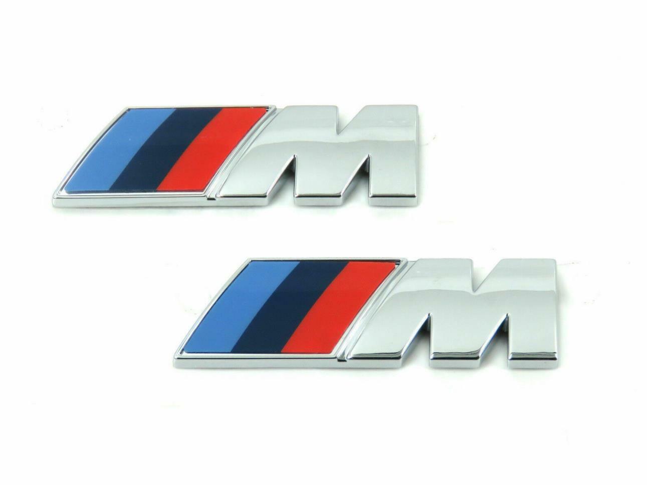 BMW M-Sport Emblem Badge Sticker - Premium ABS Set for M3 M5 M6 M7 E36 E46  E90 E92 F10 F20 F30 by Stealth Car Accessories