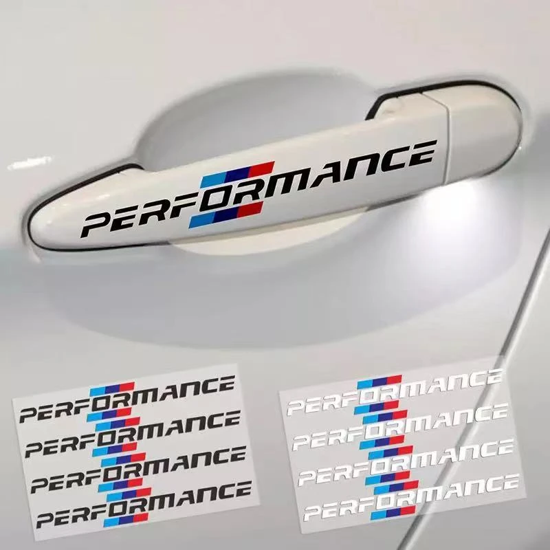 BMW M Performance Car Door Handle Decal Stickers 4pcs