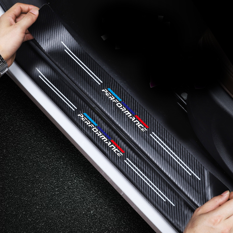 BMW M-Sport M Performance Door Sill Kick Plate Protector Decal Stickers 4pcs