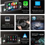 Single Din HD 5-Inch Touch Screen Apple CarPlay Android-Auto Stereo With FM Radio, Bluetooth & USB 3