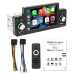 Single Din HD 5-Inch Touch Screen Apple CarPlay Android-Auto Stereo With FM Radio, Bluetooth & USB 3