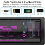 Single Din Stereo with FM, Bluetooth, Aux, SD, USB & MIC