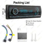 Single Din Stereo with FM, Bluetooth, Aux, SD, USB & MIC