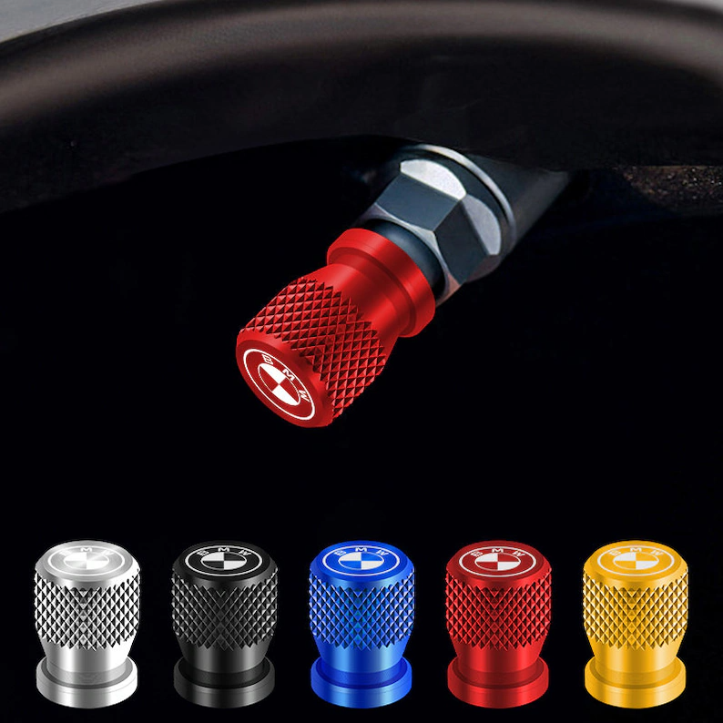 BMW Custom Car Wheel Aluminium Valve Dust Caps 4pcs Choose Colour