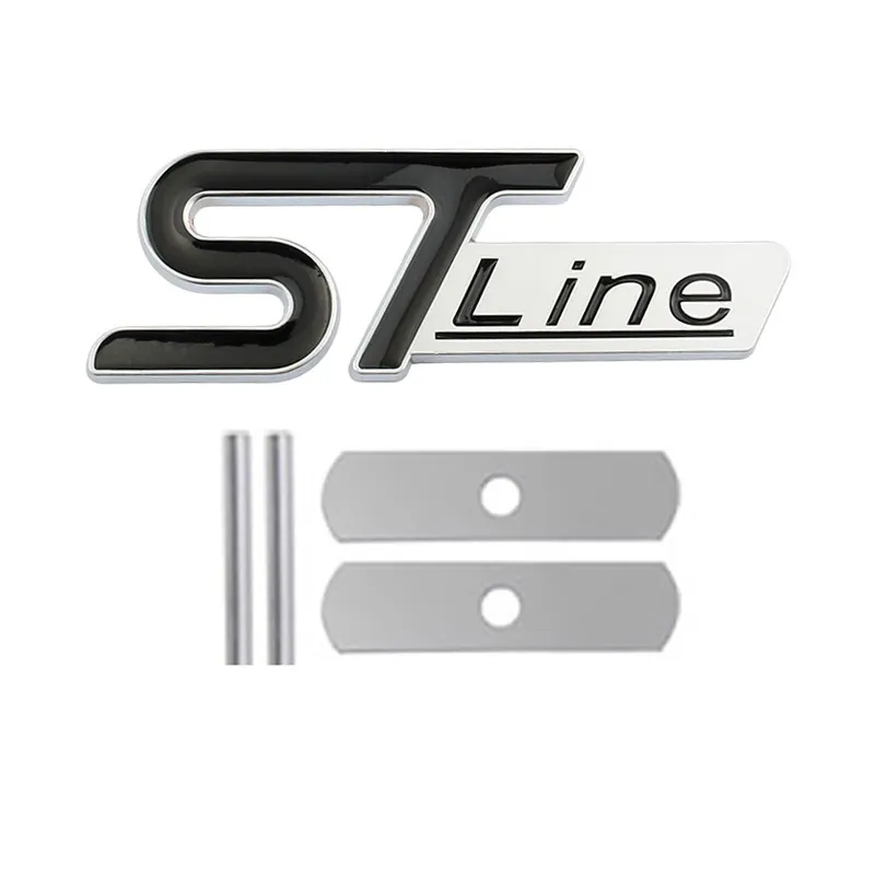 Kaufe Metall ST Line Logo Auto Front Grill Trunk Emblem für Ford