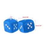 Enhance Your Drive with Pair Fuzzy Dice Rear View Mirror Hanging Decoration - Choose Your Style!