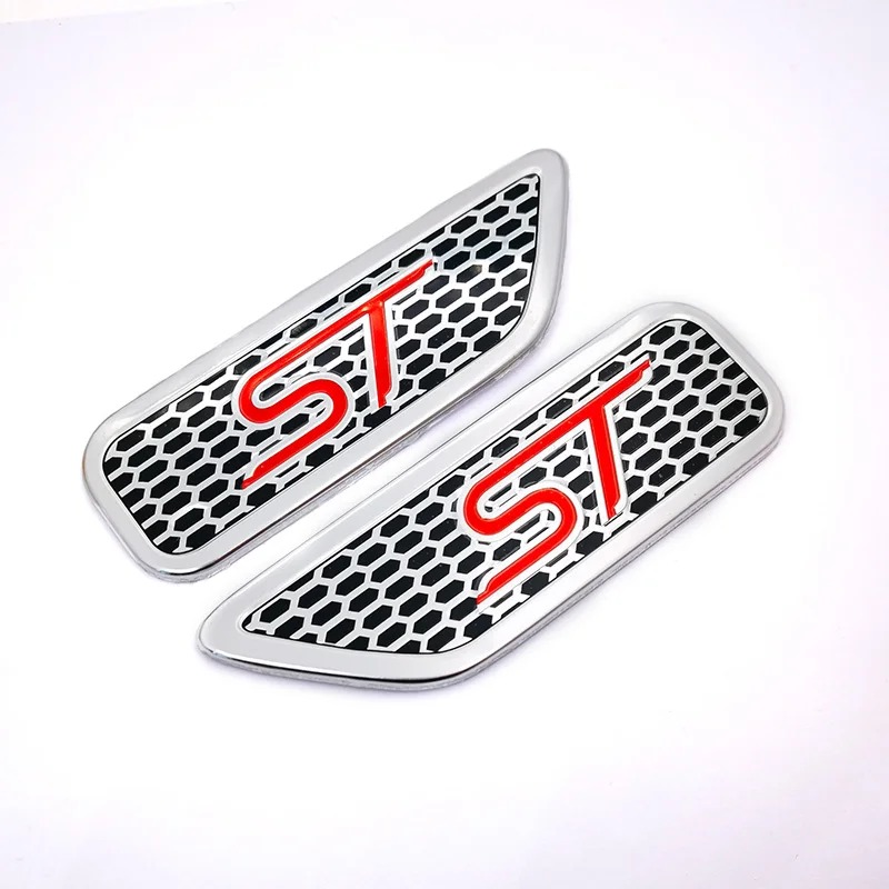 "Ford ST 3D Aluminium Custom Fender Wing Grille Emblem Badges