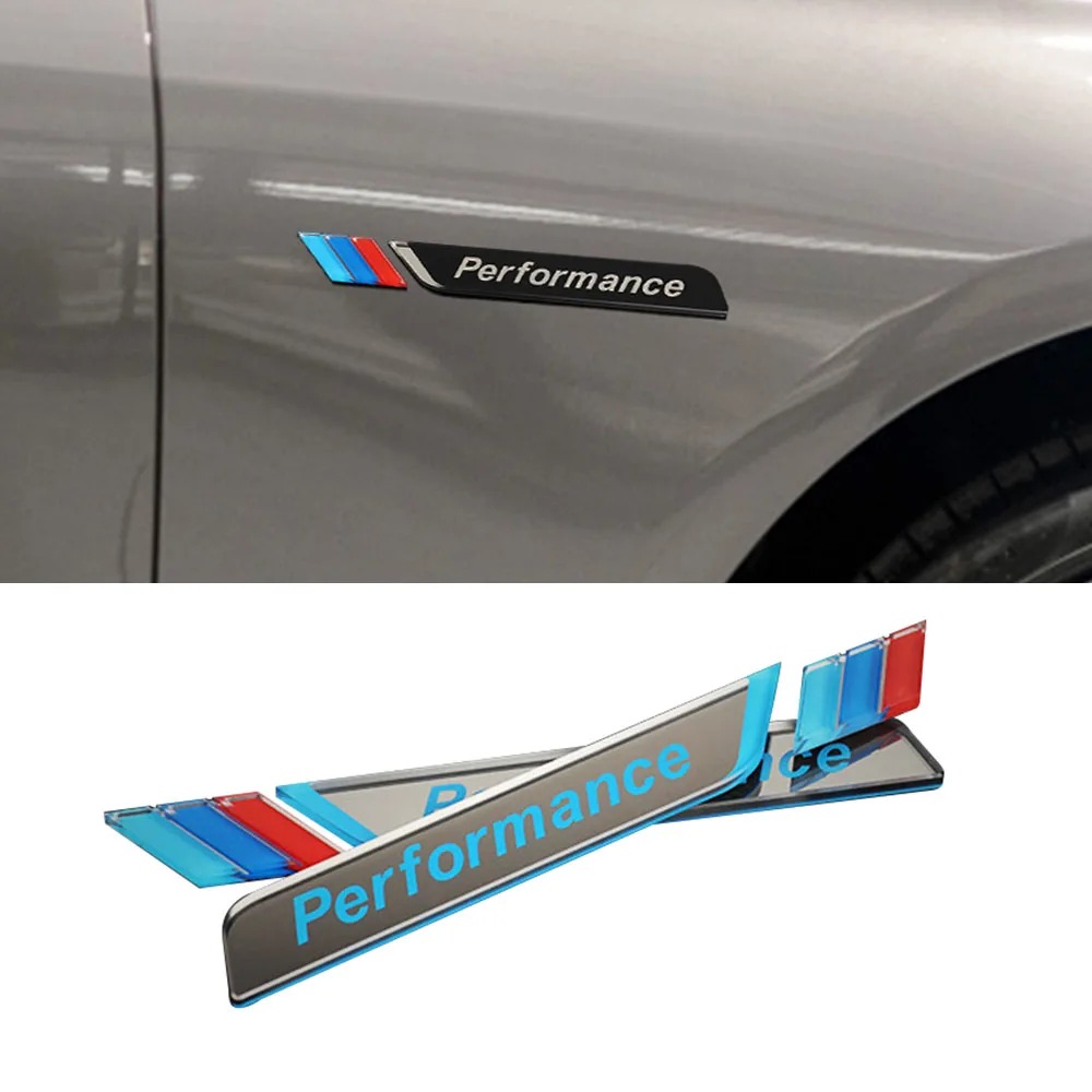 BMW M-Sport M Performance Aluminium Emblem Badge - Stealth Car Accessories