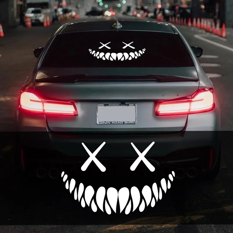 Demon Smiling Face Car Decal