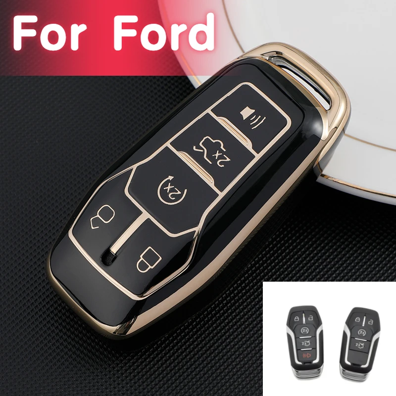 Key Cover Case for Ford Fusion Mondeo Mustang F-150 Explorer Edge 2015-2018