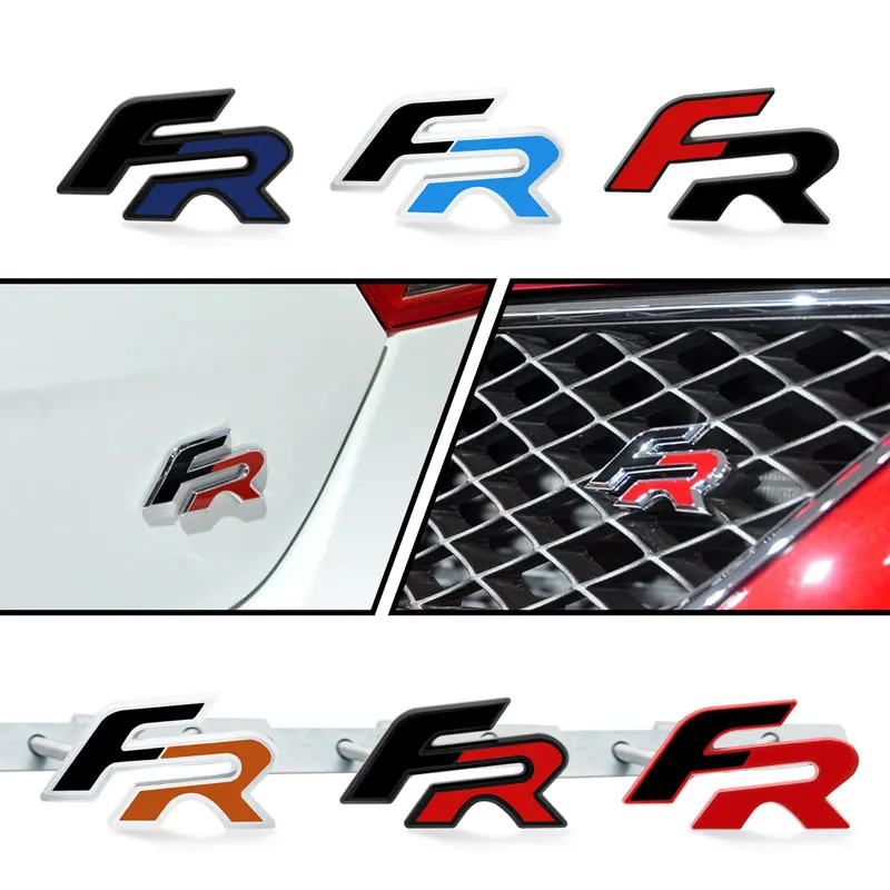Car Decor 3D Metal FR Logo Sticker Set