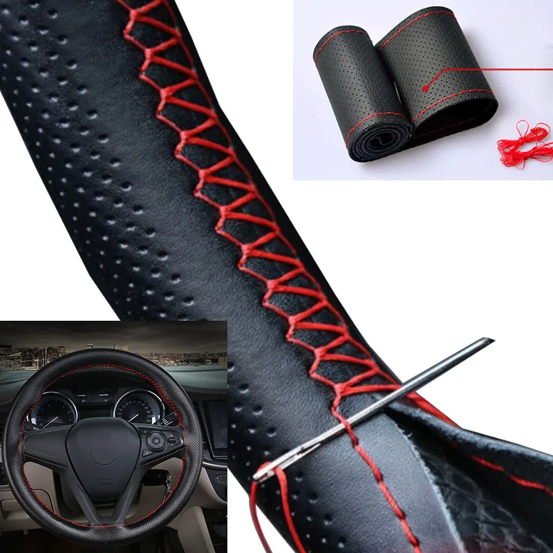 Microfiber Leather Steering Wheel Cover Kit
