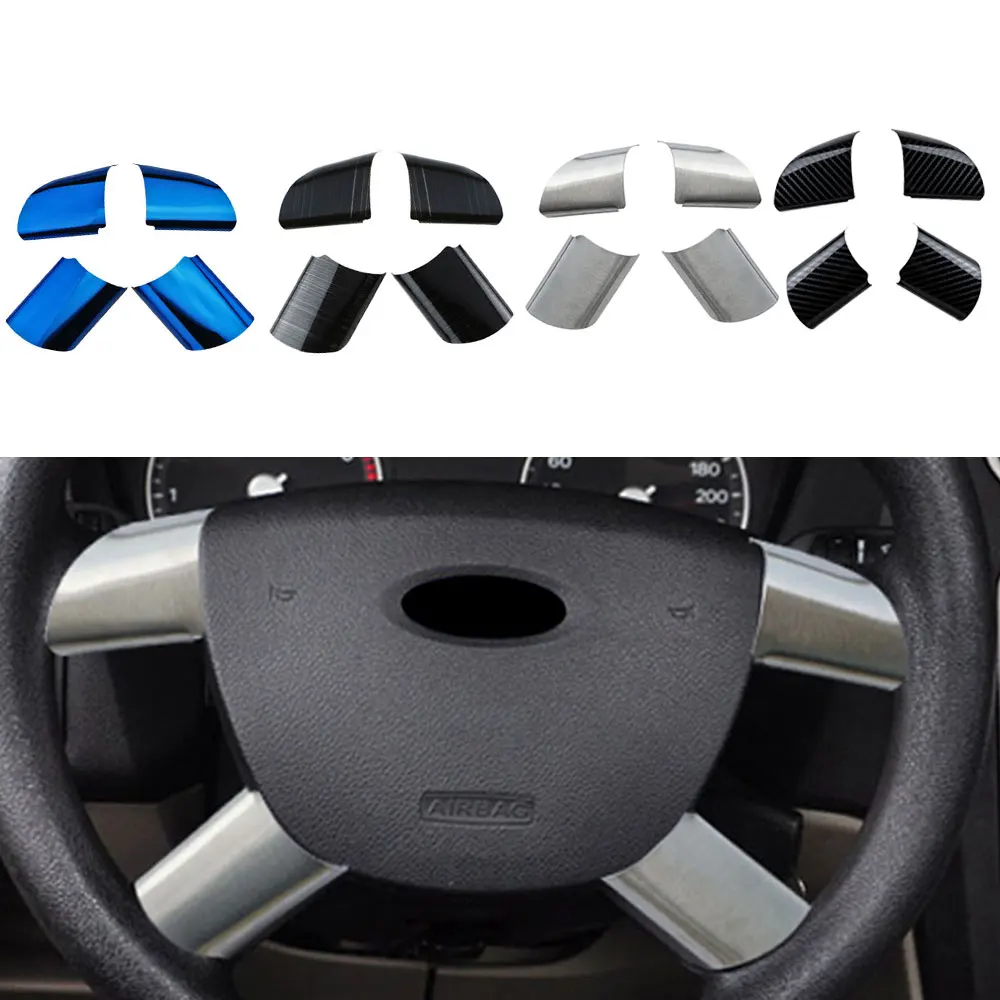 Stainless Steel Car Steering Wheel Panel Sequins Cover Trim Sticker