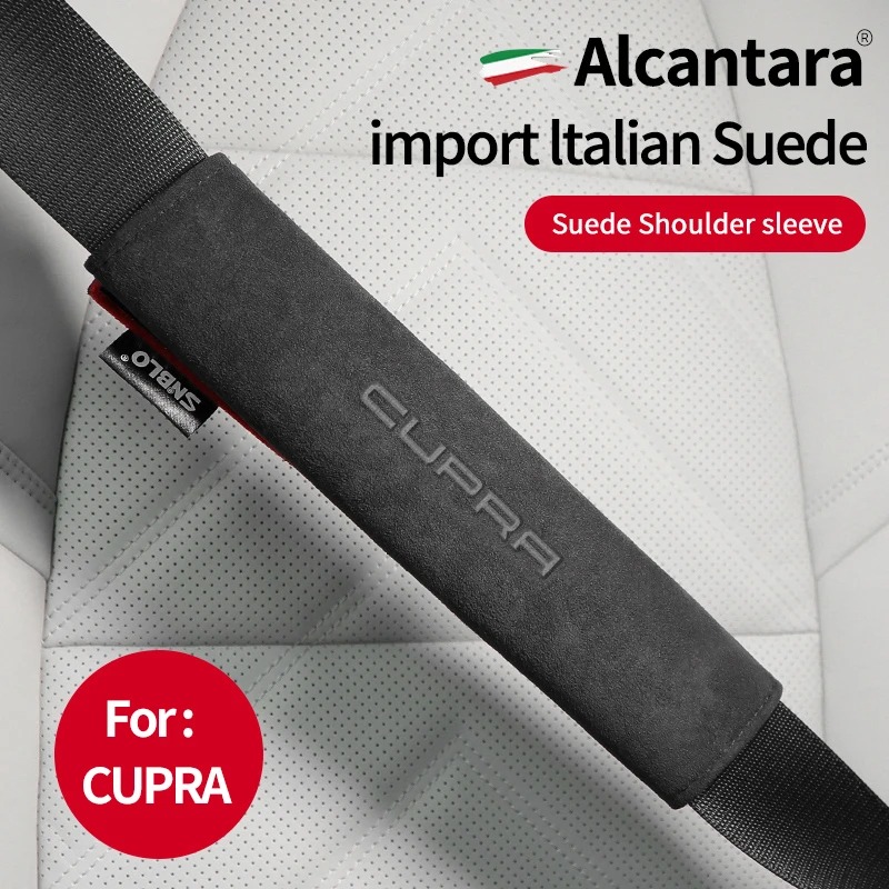 Seat Cupra Italian Alcantara Car Seat Belt Pads