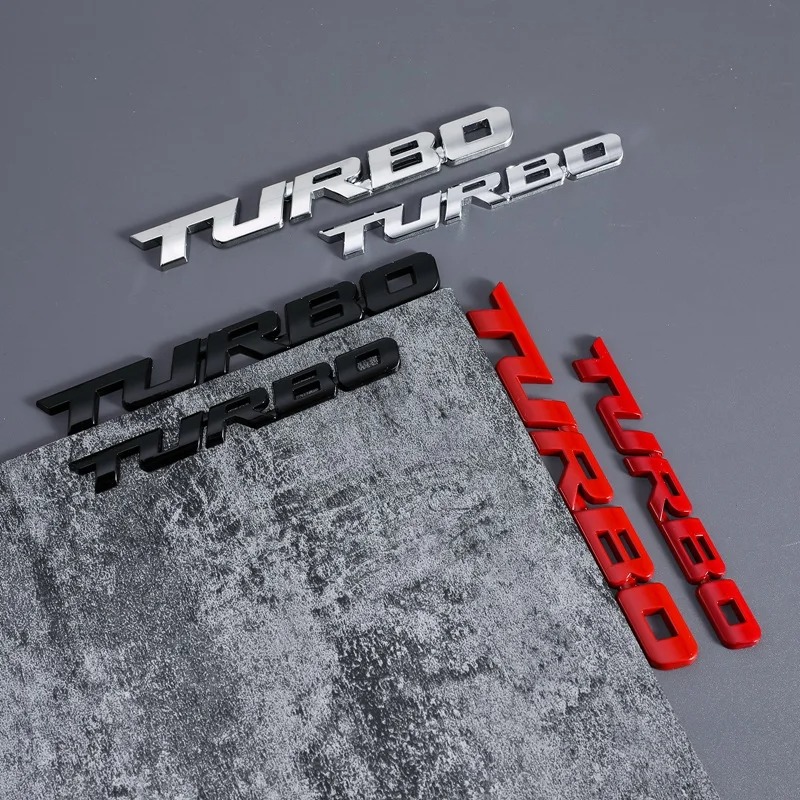 Turbo 3D Metal Car Badge Emblem Sticker