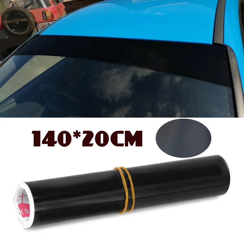 Universal Gloss Black Car Windscreen Sun Strip Sticker